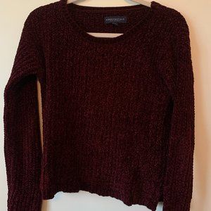 Aeropostale dark red knit sweater